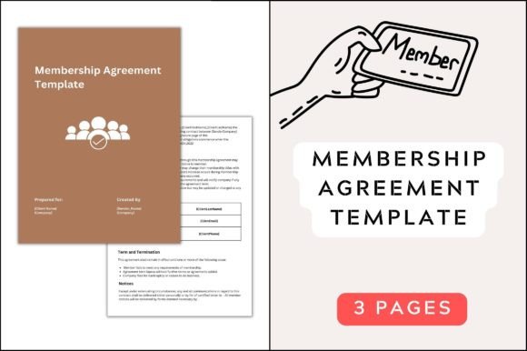 3 Pages Membership Agreement Template