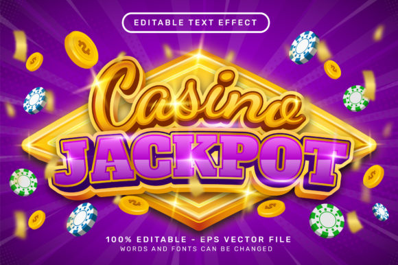 Casi Jackpot Texture 3D Text Effect