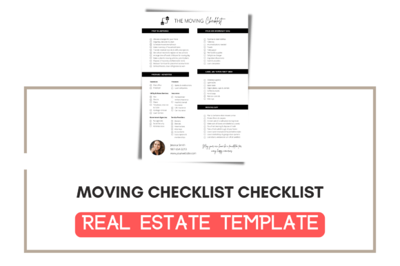 Editable Real Estate Moving Checklist and Premium Real Estate Moving Checklist Template For Everyone