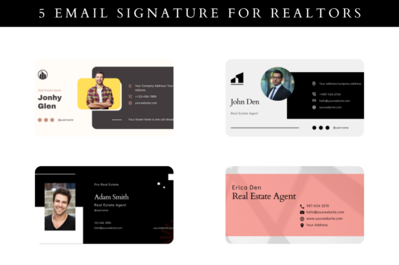 Realtor Branding Email Signature and Real Estate Email Signature Templates for Real Estate Agents
