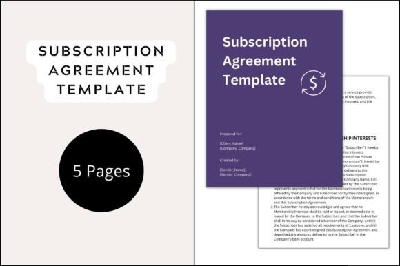 Subscription Contract Template Word
