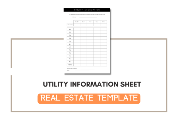Utility Information Sheet Template